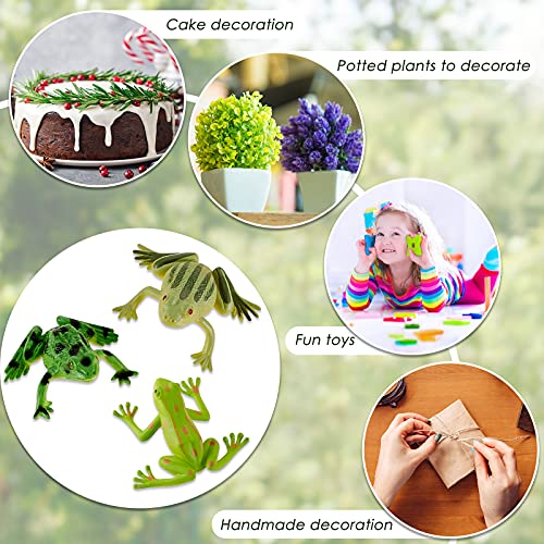 24-Piece Civaner Plastic Frog Toys - 12 Realistic Mini Frog Figures for Crafting, Party Favors & Home Decor