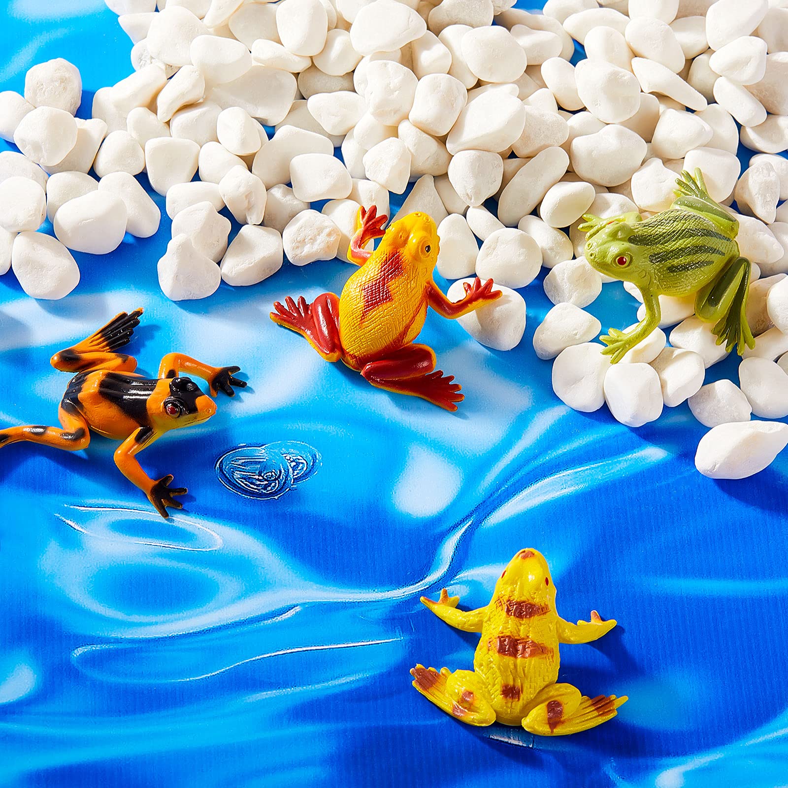 24-Piece Civaner Plastic Frog Toys - 12 Realistic Mini Frog Figures for Crafting, Party Favors & Home Decor