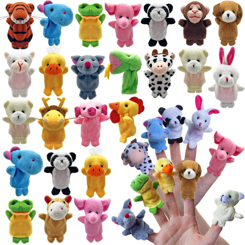 24-Piece Finger Puppet Set – Mini Plush Animal Toys for Storytime and Teaching