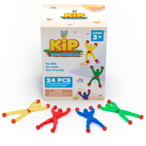 24-Piece Sticky Men Wall Climbers Set – Bendy Tumbling Toys for Kids Ages 4-12 (Assorted Colors)