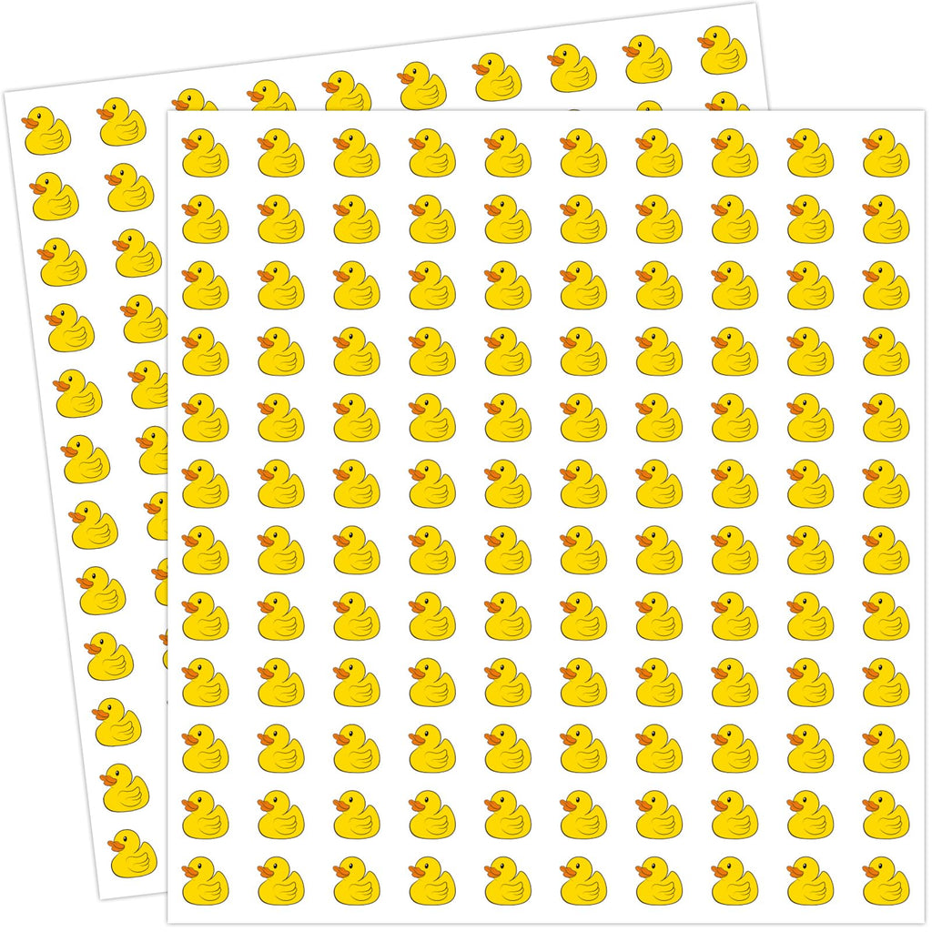 2400 Mini Rubber Duck Stickers – Yellow Duckling Paper Decals, Self-Adhesive, 0.5 Inch