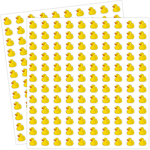 2400 Mini Rubber Duck Stickers – Yellow Duckling Paper Decals, Self-Adhesive, 0.5 Inch