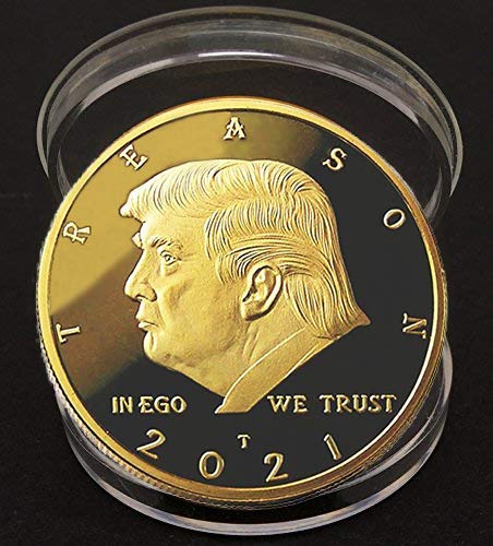 24kt Gold Plated 'Not My President' Coin with Display Stand – Anti-Trump Gag Gift