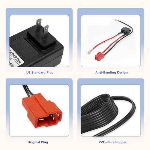 24V Battery Charger and Wire Harness for Huffy Torex UTV 4X4 & 24V Ride-On Toys