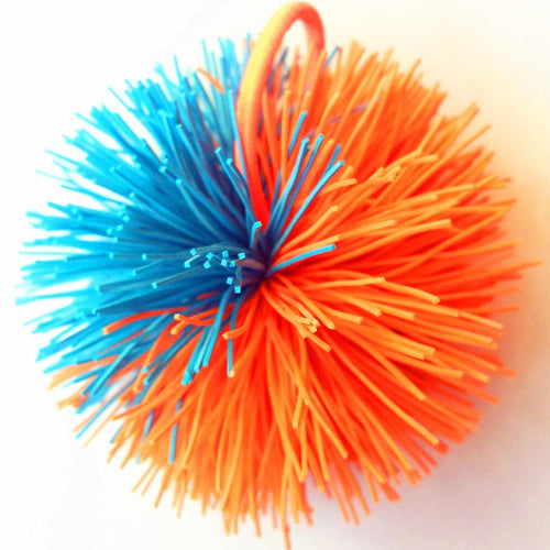 2.5 Inch Mini Rubber String Ball Assorted Bulk 9-Pack - Sensory Fidget Toy, Stress Ball, Bouncy Ball for Kids and Adults