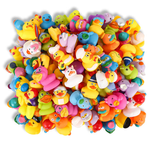 25-Pack Assorted Rubber Ducks – Cute, Soft & Safe Bath Toy Duckies for Kids, Jeep Ducking, Party Favors