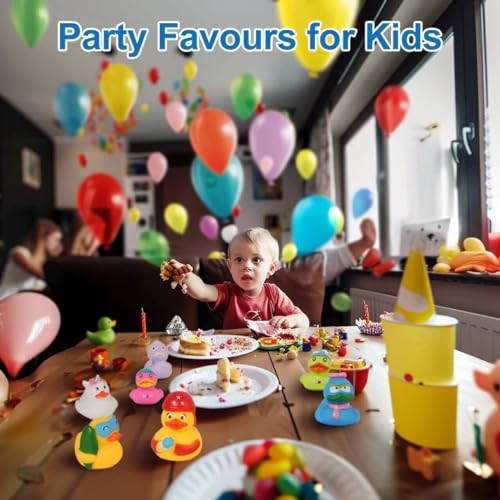 25-Pack Assorted Rubber Ducks – Cute, Soft & Safe Bath Toy Duckies for Kids, Jeep Ducking, Party Favors