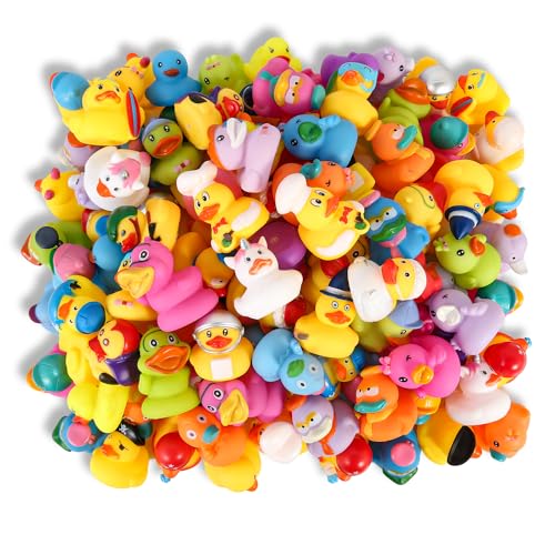 25-Pack Assorted Rubber Ducks – Cute, Soft & Safe Bath Toy Duckies for Kids, Jeep Ducking, Party Favors