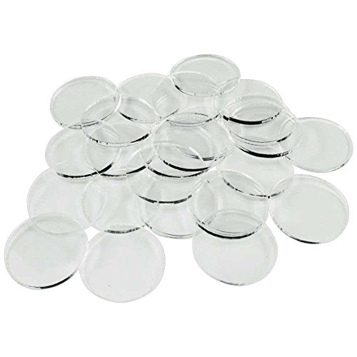 25 Pack LITKO 25mm Clear Round Miniature Bases – 1.5mm Ultra-Thin Acrylic for Wargaming & RPGs