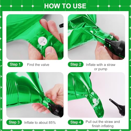 25 Pack Shamrock Green Square Foil Balloons – Metallic Party Decor for St. Patrick's Day, Graduation & More