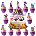 25-Piece Cartoon Cake Toppers Set – Happy Birthday Decoration with 24 Cupcake Picks