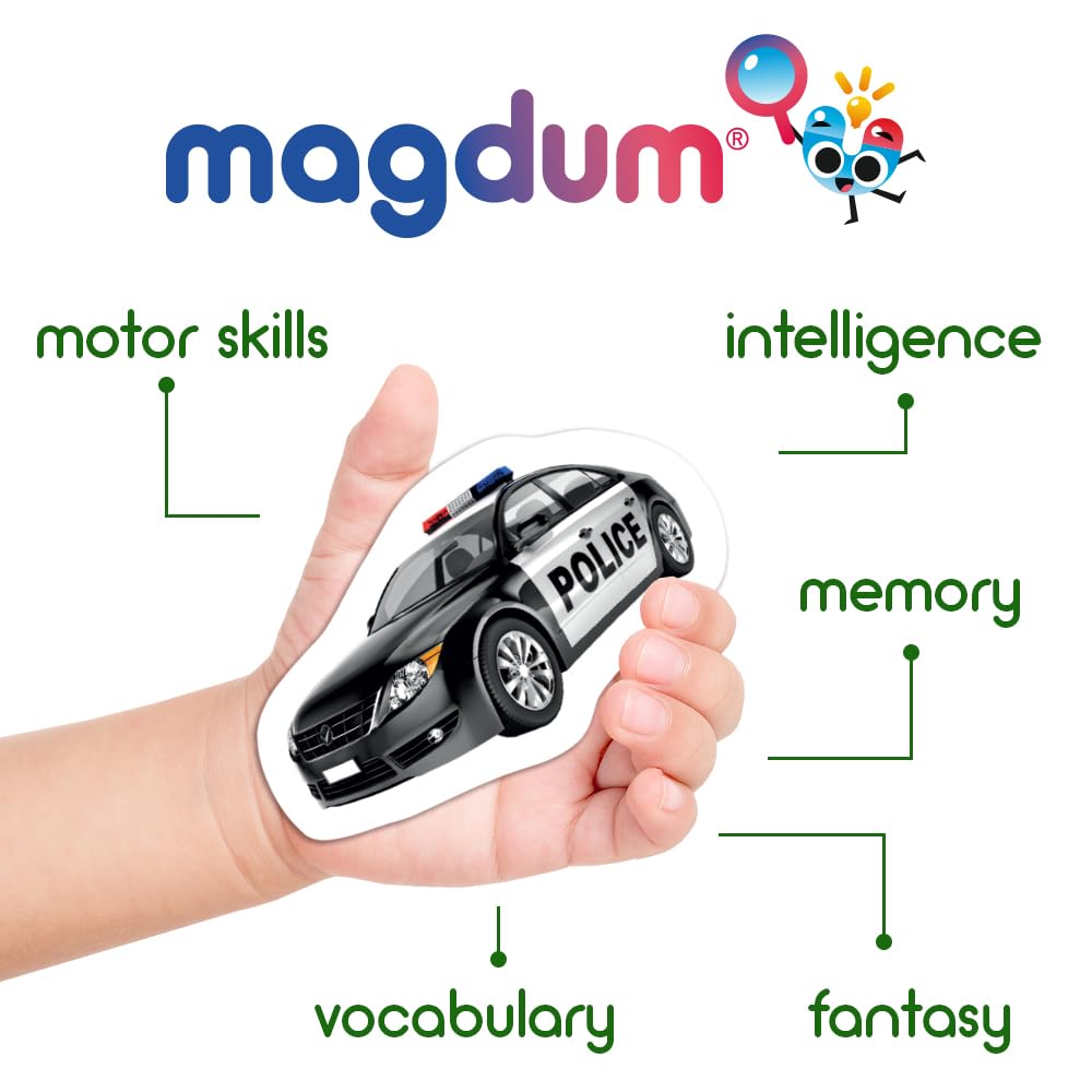25 Transport Fridge Magnets for Toddlers - Educational Magnetic Vehicles for Kids