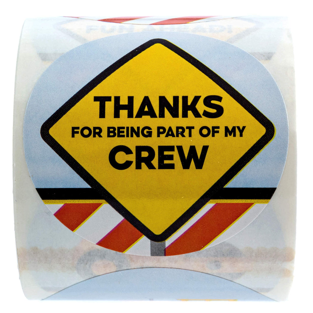 250 Construction Birthday Stickers – 2 Inch Round, 8 Truck Designs, Permanent Adhesive