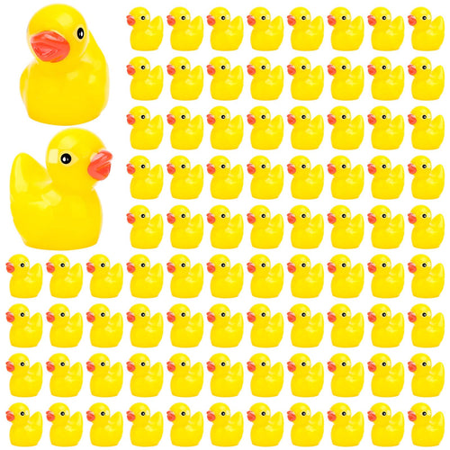 250 Mini Resin Ducks – Tiny Plastic Duck Charms for Dollhouse, Garden, Hide & Seek