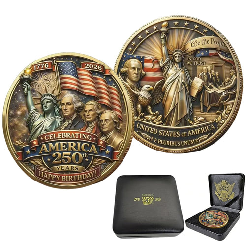 250th Anniversary USA Commemorative Challenge Token – 2026 Limited Edition Collectible Coin by JINLUMAKE