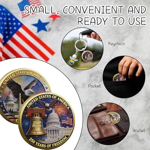 250th Anniversary USA Commemorative Challenge Token – 2026 Limited Edition Collectible Coin by JINLUMAKE