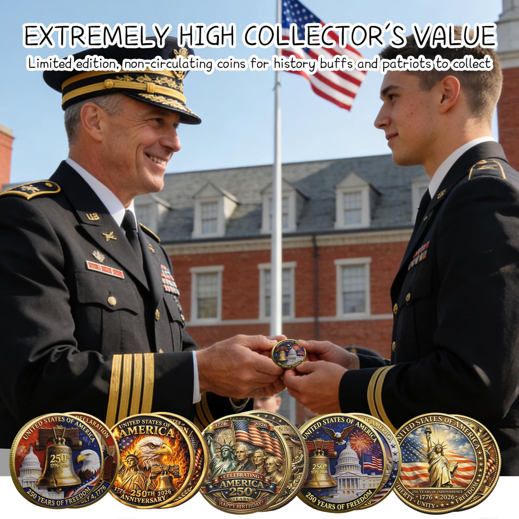 250th Anniversary USA Commemorative Challenge Token – 2026 Limited Edition Collectible Coin by JINLUMAKE