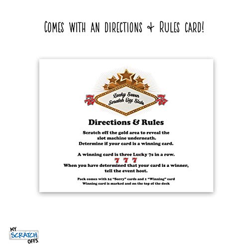 26 Pack Casino Night Scratch Off Cards – Party Favors & Game Cards for Adults