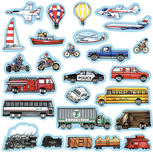 26 Precut Felt Transportation Figures Set – Cars, Trucks, Trains, Planes by Story Time Felts