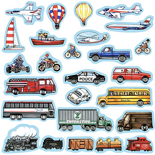 26 Precut Felt Transportation Figures Set – Cars, Trucks, Trains, Planes by Story Time Felts