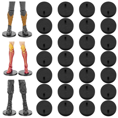28-Pack Black Action Figure Stands - 1.3-Inch Round Bases for 6-Inch Figures (FIGURESLAB)