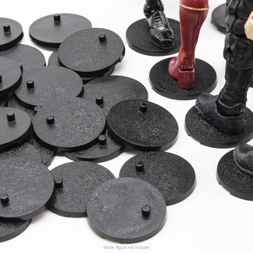 28-Pack Black Action Figure Stands - 1.3-Inch Round Bases for 6-Inch Figures (FIGURESLAB)