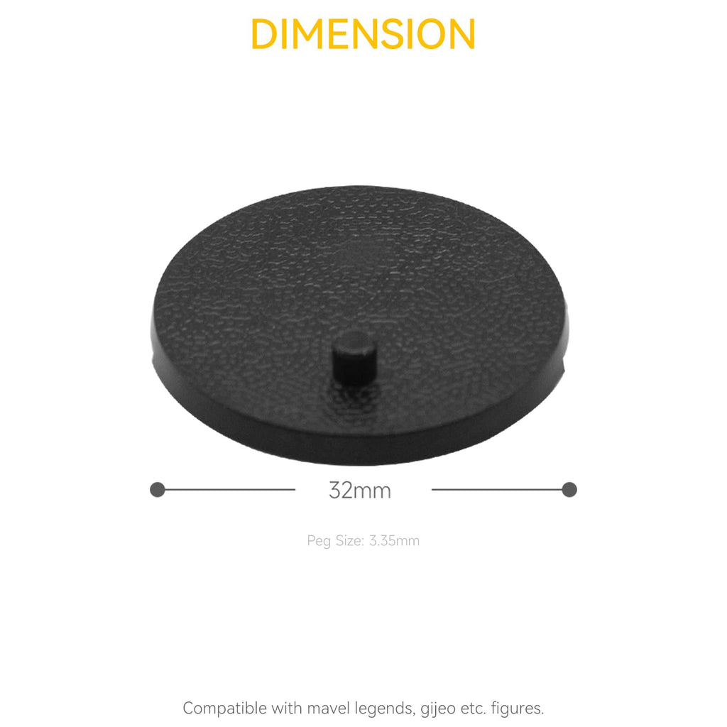 28-Pack Black Action Figure Stands - 1.3-Inch Round Bases for 6-Inch Figures (FIGURESLAB)