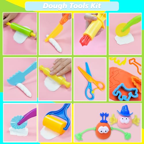 28-Piece Dough Tool Set for Kids – Includes Cutters, Roller, Rolling Pins, Safety Scissors & Plastic Knife