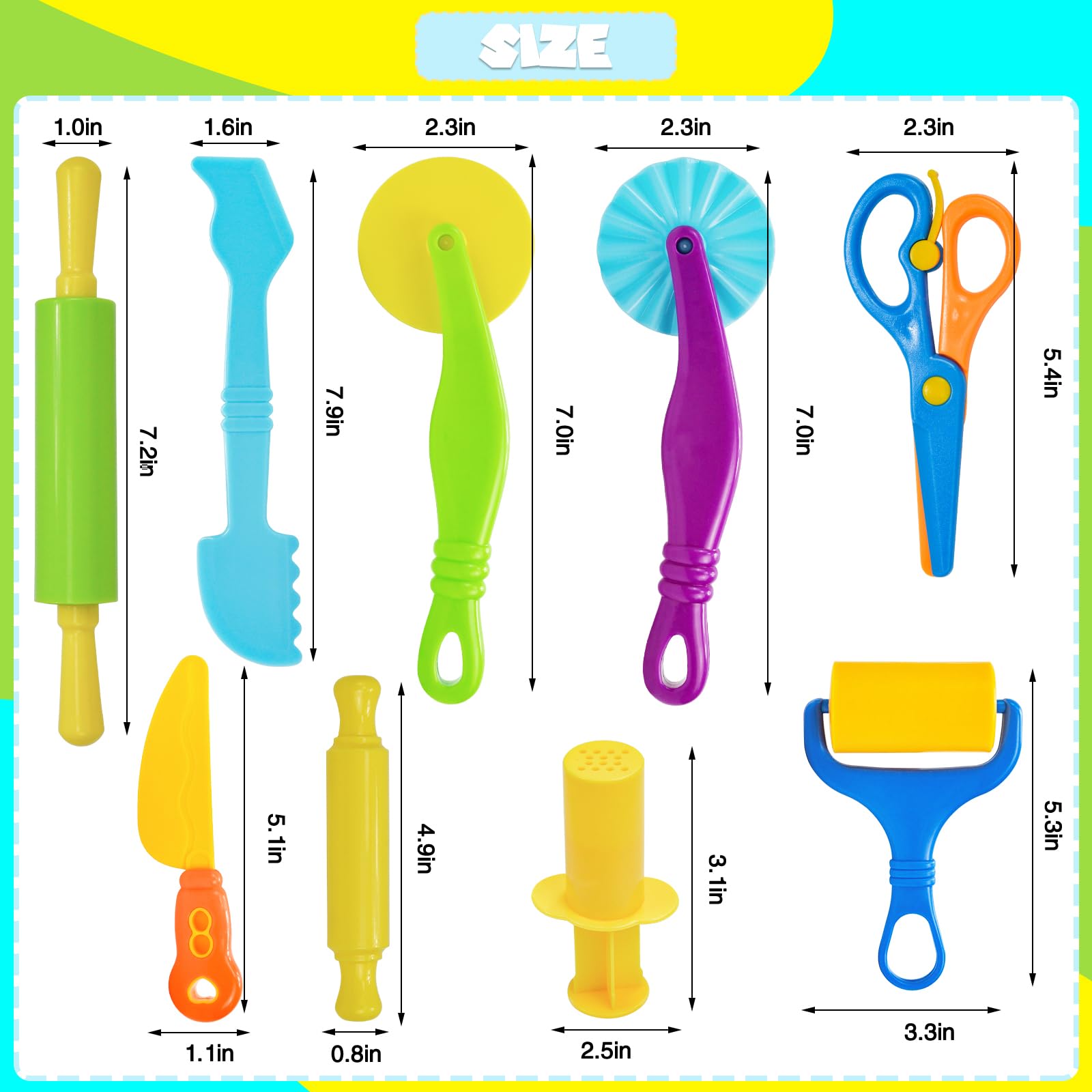 28-Piece Dough Tool Set for Kids – Includes Cutters, Roller, Rolling Pins, Safety Scissors & Plastic Knife