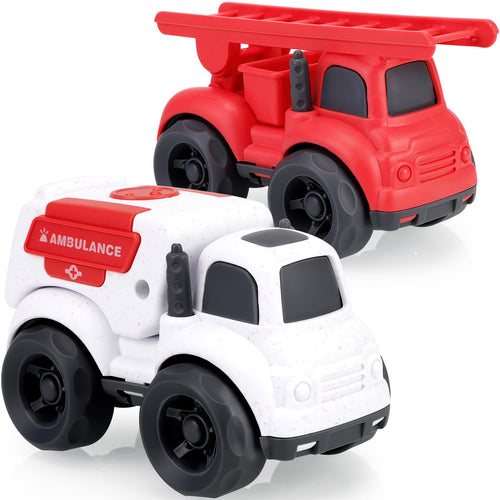 3-in-1 Rescue Toy Cars for Toddlers Ages 2-4: Police Car, Fire Truck & Ambulance – BPA-Free, Safe for Outdoor Play