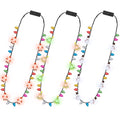 3 Light-Up Christmas Necklaces with 3 Glow Modes – Santa, Snowman & Tree Designs
