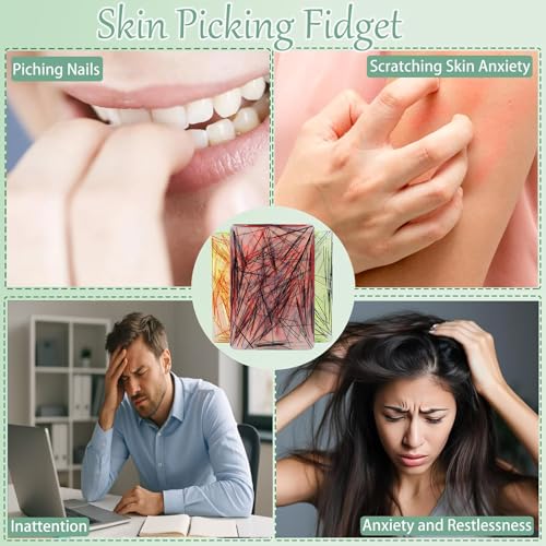 3-Pack Fidget Pick Pads for Adults – Silicone Skin Picking Toys for Anxiety & Trichotillomania Relief