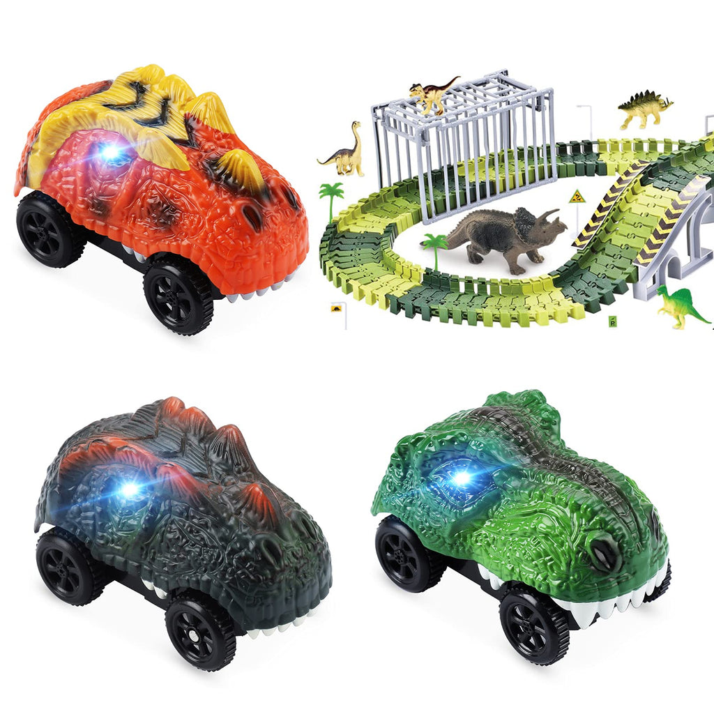 3-Pack LED Glow in the Dark Replacement Race Cars for Tracks – Compatible with Most Track Sets
