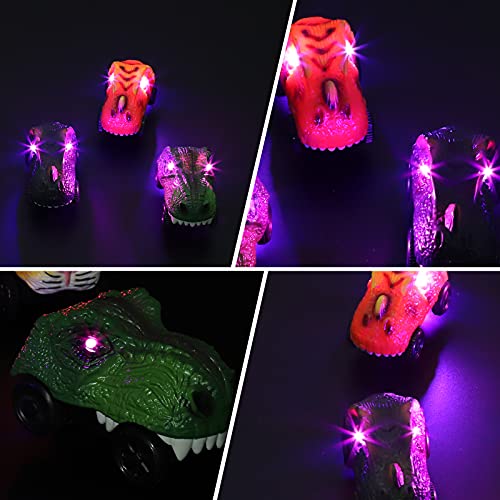 3-Pack LED Glow in the Dark Replacement Race Cars for Tracks – Compatible with Most Track Sets