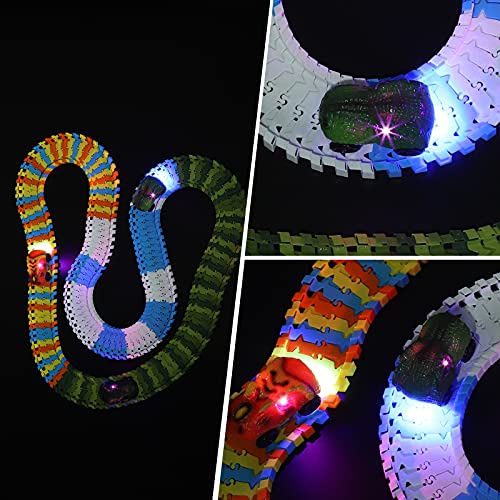3-Pack LED Glow in the Dark Replacement Race Cars for Tracks – Compatible with Most Track Sets
