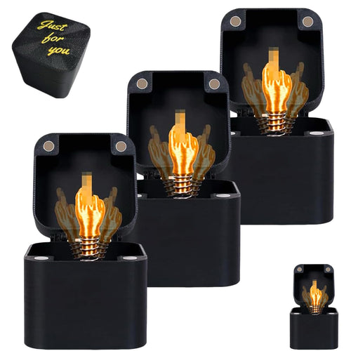 3-Pack Middle Finger in a Box – 3D Printed Pop-Up Prank Gift for Adults, White Elephant Idea