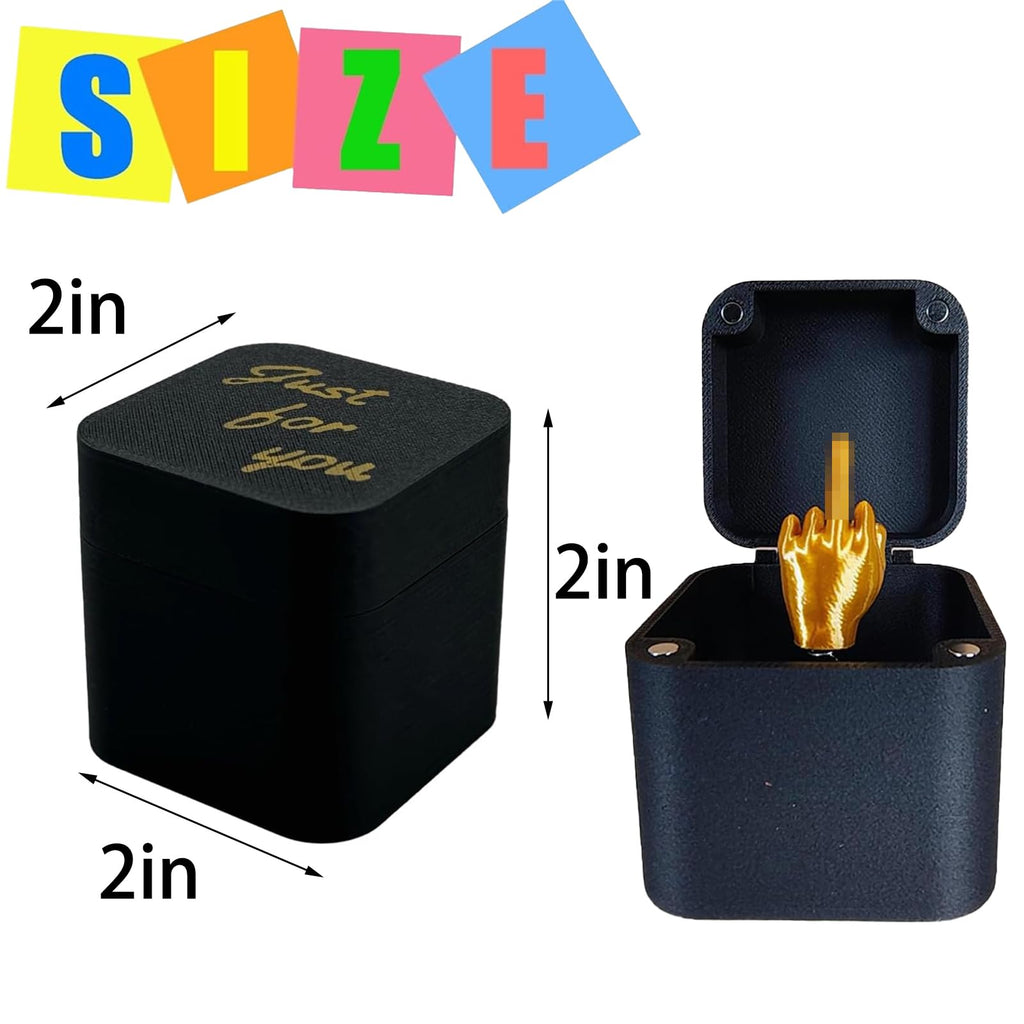 3-Pack Middle Finger in a Box – 3D Printed Pop-Up Prank Gift for Adults, White Elephant Idea
