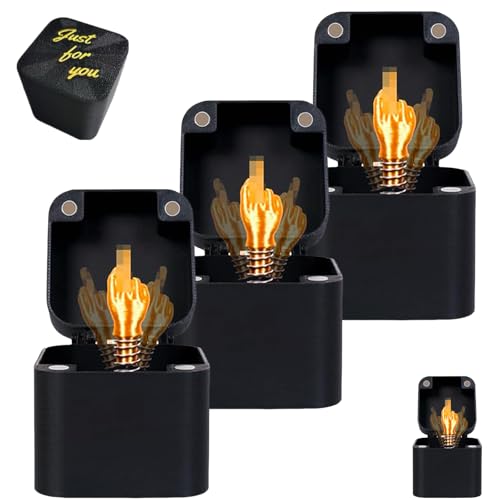 3-Pack Middle Finger in a Box – 3D Printed Pop-Up Prank Gift for Adults, White Elephant Idea