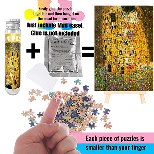 3-Pack Mini Jigsaw Puzzles for Adults – 150 Piece Small Puzzles (6 x 4 Inches) with Easel by BJscoe