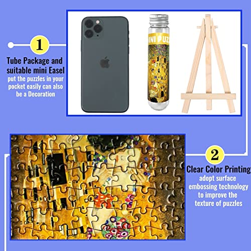 3-Pack Mini Jigsaw Puzzles for Adults – 150 Piece Small Puzzles (6 x 4 Inches) with Easel by BJscoe