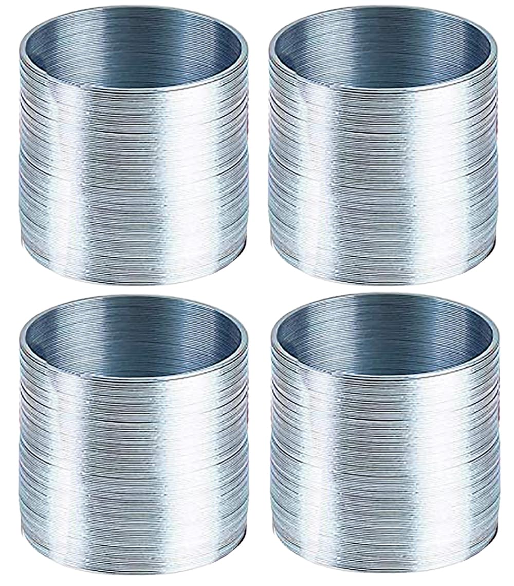3-Pack Silver Metal Coil Spring Toys – 2.4 Inch Individually Boxed Party Favors by The Dreidel Company