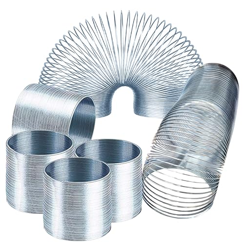 3-Pack Silver Metal Coil Spring Toys – 2.4 Inch Individually Boxed Party Favors by The Dreidel Company