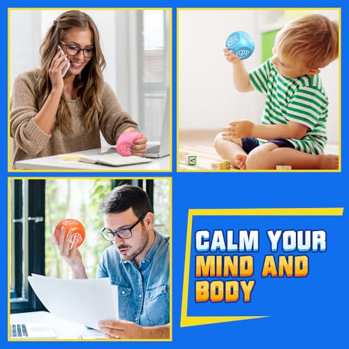3-Pack Soft Foam Dice – Quiet Squeeze Toy for Stress Relief, Games, and Travel (2.1-Inch EVA Foam Cubes)