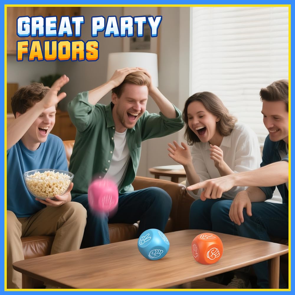 3-Pack Soft Foam Dice – Quiet Squeeze Toy for Stress Relief, Games, and Travel (2.1-Inch EVA Foam Cubes)