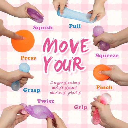 3-Pack Squishy Candy Stress Balls – Textured Sensory Fidget Toys for Kids and Adults