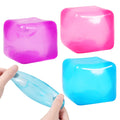 3-Pack Stress Cube Squishy Balls – Fidget Toy for Adults & Kids, Slow Rise Sensory Toy (Pink, Purple, Blue)