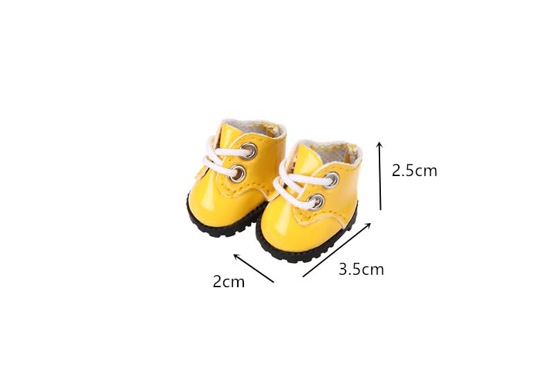 3-Pair Set of Handmade Doll Shoes for 17cm Dolls – 3 Colors, Easy On/Off