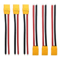 3 Pairs Amass XT90 Male/Female Connectors with 150mm 10AWG Silicone Wire for RC Batteries