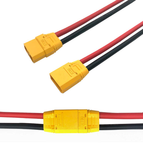 3 Pairs Amass XT90 Male/Female Connectors with 150mm 10AWG Silicone Wire for RC Batteries