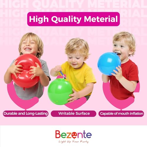 30-Pack 18-Inch Metallic Silver Balloons by Bezente – Large Chrome Latex with Ribbon for Weddings, Birthdays, and Graduations